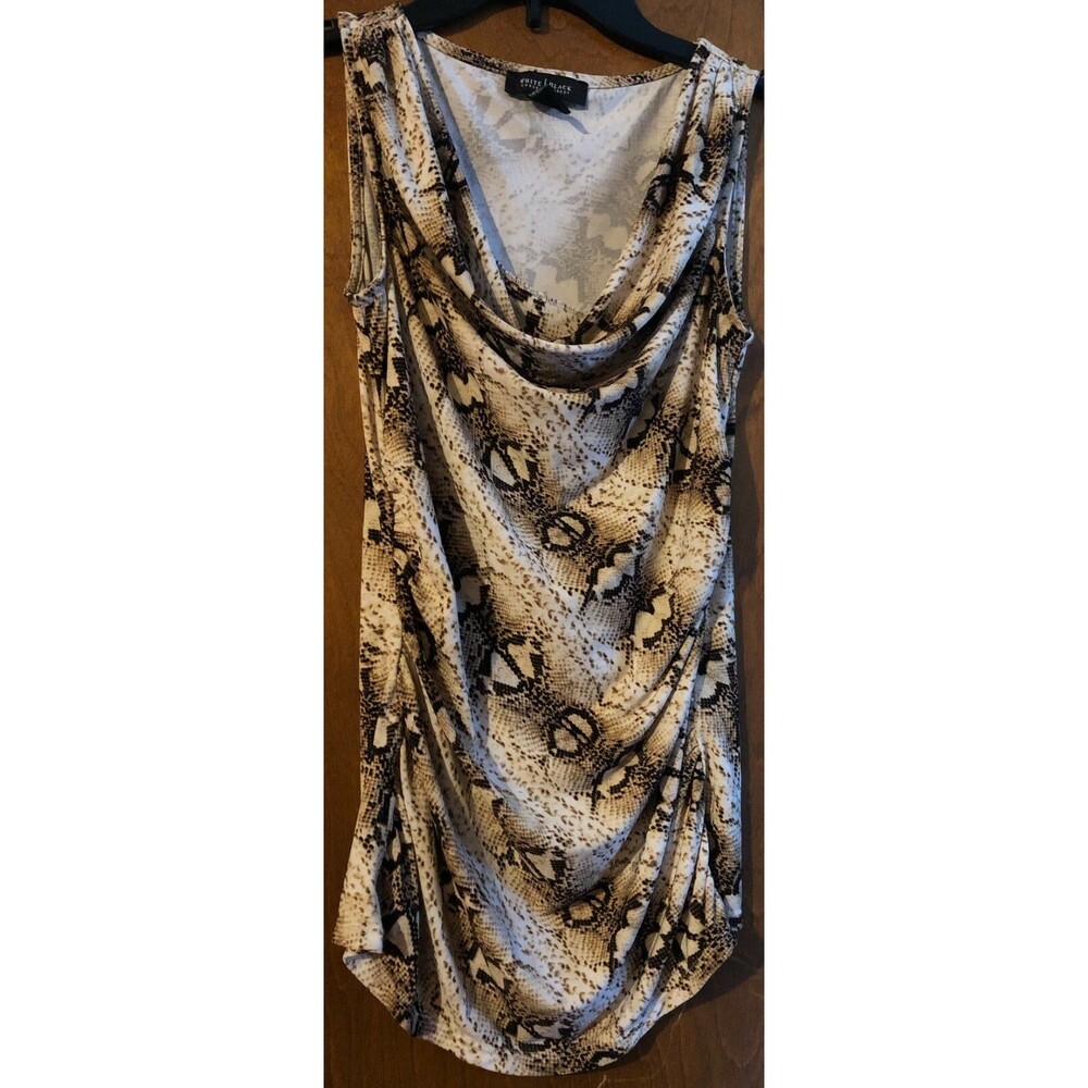 Women's White House Black Market Animal Print Tank Size XS B1